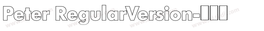 Peter RegularVersion字体转换